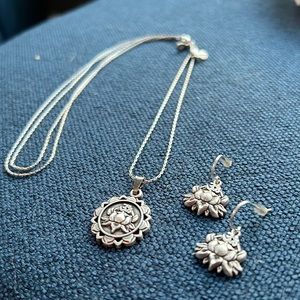 Alex and Ani Peace Petals necklace and earrings set-excellent used condition.